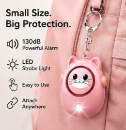 AzoraSA Kitty Guard Personal Safety Alarm (130dB)