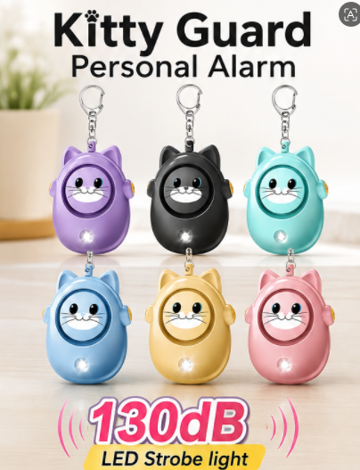 AzoraSA Kitty Guard Personal Safety Alarm (130dB)