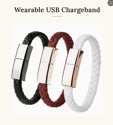 AzoraSA ChargeBand | USB-C & iPhone Charging Cable Bracelet