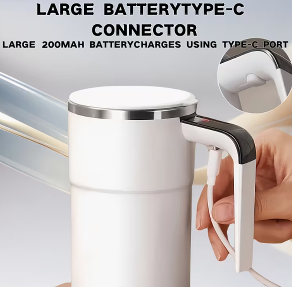 AzoraSA Mixmate Magnetic Mug| USB Rechargeable Coffee & Protein Mixer