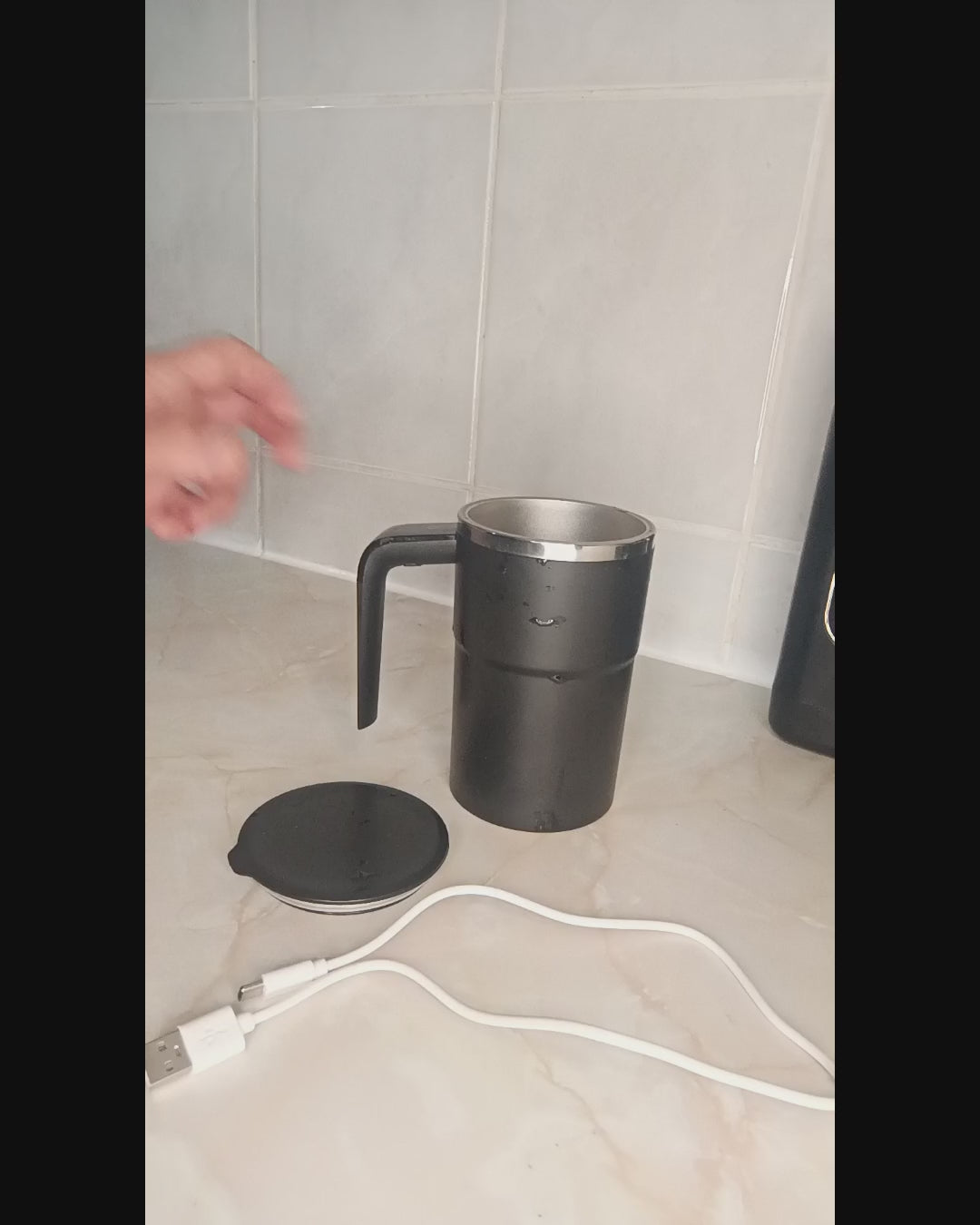 AzoraSA Mixmate Magnetic Mug| USB Rechargeable Coffee & Protein Mixer